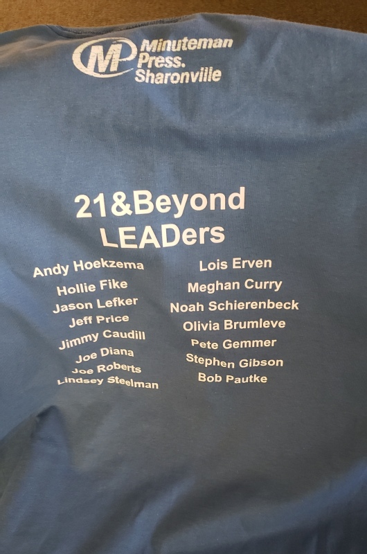 shirt with LEADers names